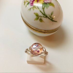 Silver wire wrapped ring